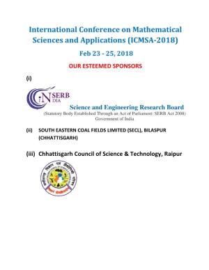 International Conference Sciences And