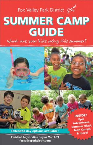 Summer Camp Guide Summer Camp Guide