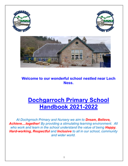 Dochgarroch Primary School Handbook 2021-2022