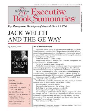 Jack Welch and the Ge Way