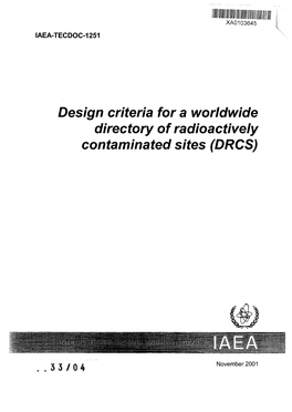 Design Criteria for a Worldwide Directory of Radioactiveiy Contaminated Sites (DRCS)