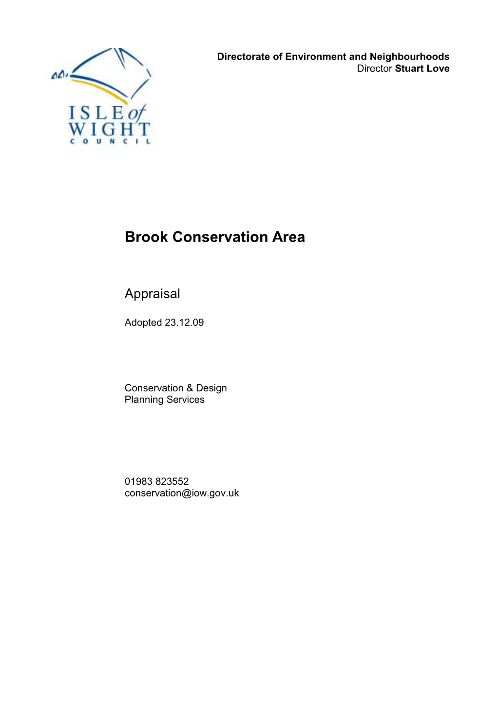 Brook Conservation Area Character Appraisal