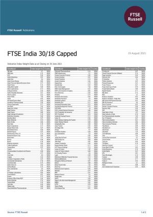 FTSE India 30/18 Capped
