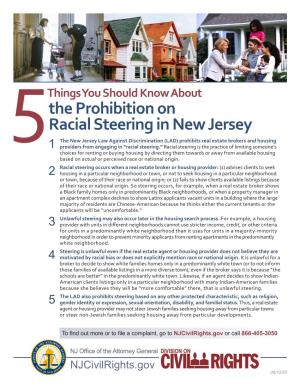 The Prohibition on Racial Steering in New Jersey