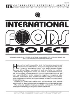 4JG07PB: International Foods Project