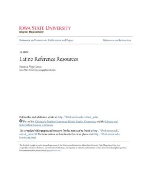 Latino Reference Resources Susan A