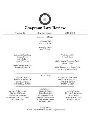 Chapman Law Review