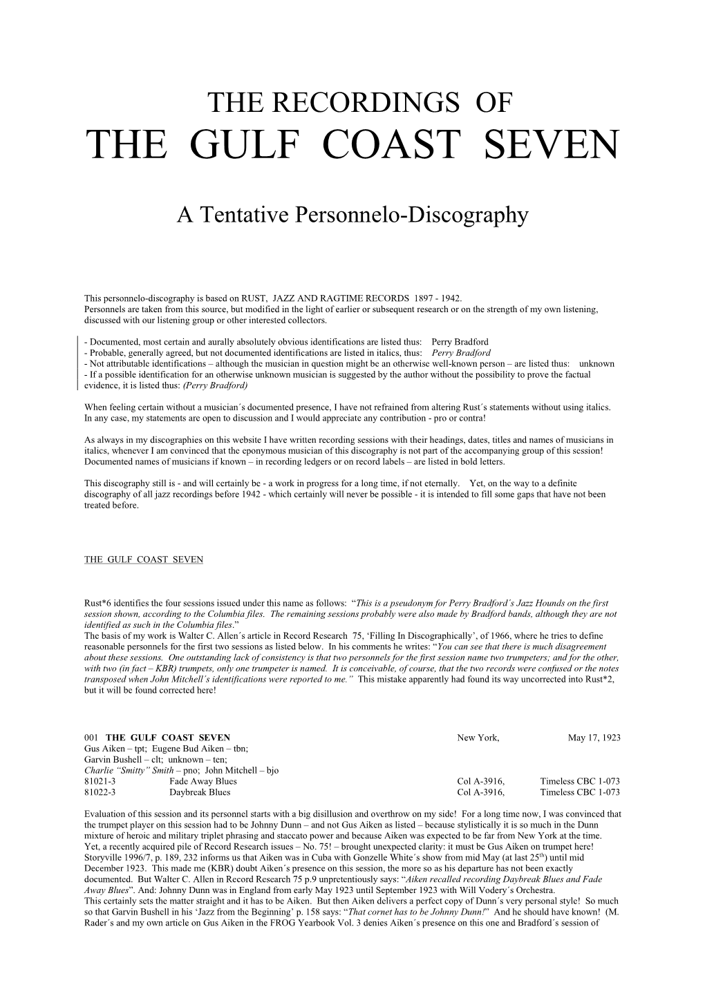 The Gulf Coast Seven