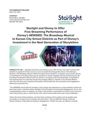 Starlight and Disney to Offer Free Streaming