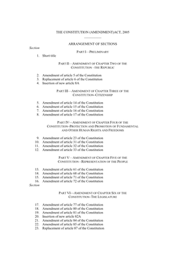 The Constitution (Amendment)Act, 2005 ______