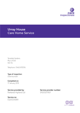 Urray House Care Home Service