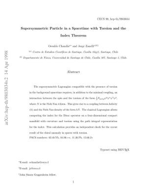 Supersymmetric Particle in a Spacetime with Torsion and The