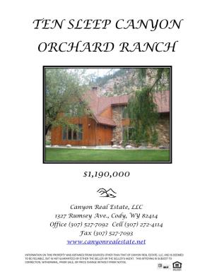 Ten Sleep Canyon Orchard Ranch
