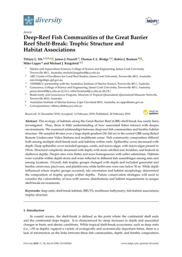 Deep-Reef Fish Communities of the Great Barrier Reef Shelf-Break: Trophic Structure and Habitat Associations