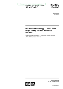 International Standard Iso/Iec 15444-5