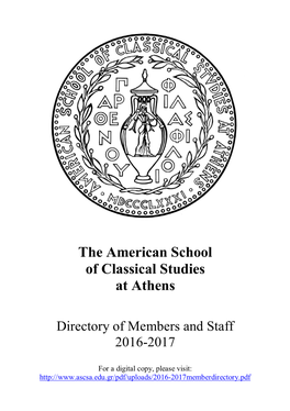 The American School of Classical Studies at Athens