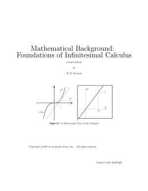 Mathematical Background: Foundations of Infinitesimal Calculus
