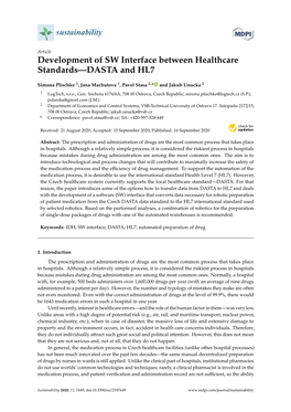 Development of SW Interface Between Healthcare Standards—DASTA and HL7