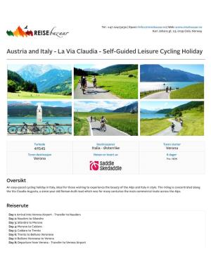 La Via Claudia - Self-Guided Leisure Cycling Holiday