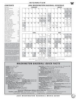 Washington Baseball Quick Facts