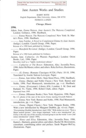 Jane Austen Works and Studies 1996 61