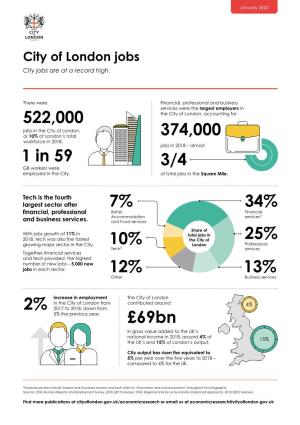 City of London Jobs Factsheet