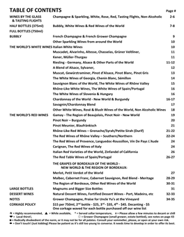 TABLE of CONTENTS Page