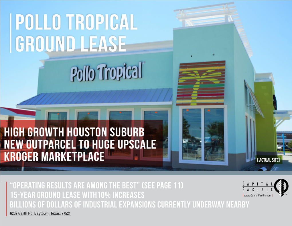 Pollo Tropical Ground Lease