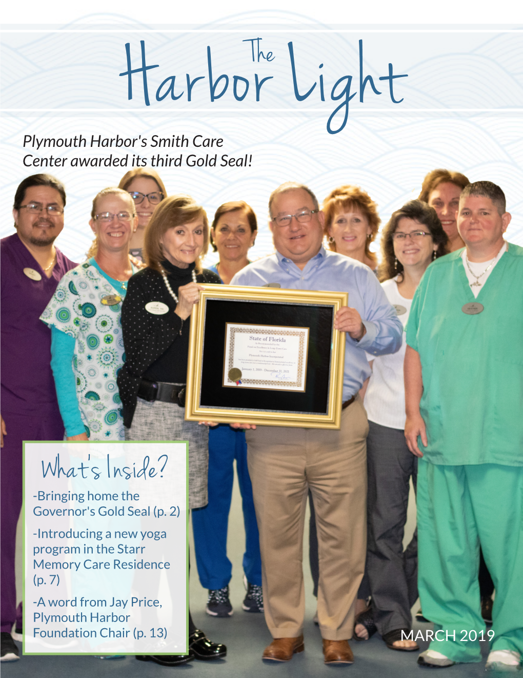 Plymouth Harbor's Smith Care Center Awarded Its Third Gold Seal!