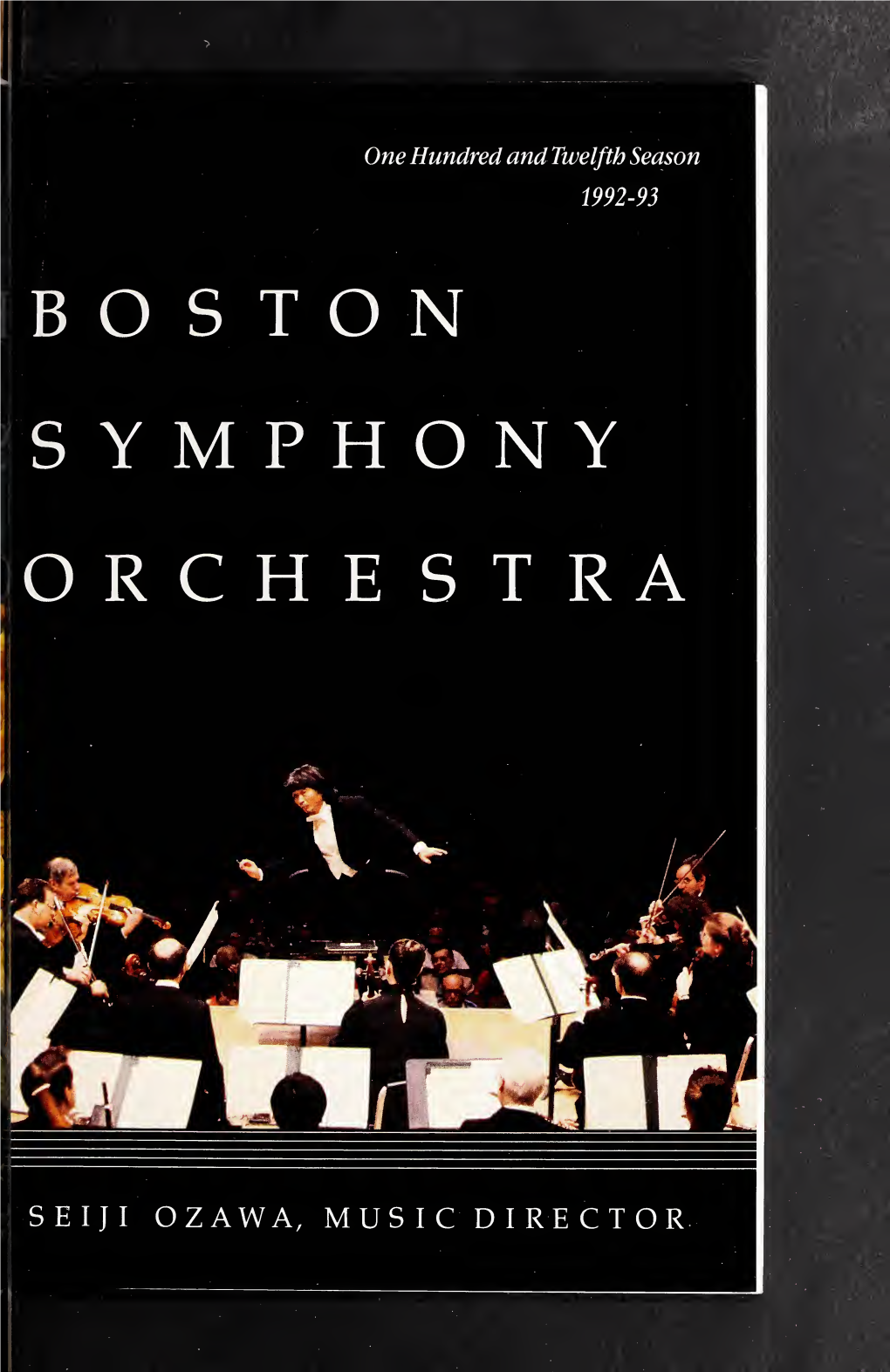 Boston Symphony Orchestra Concert Programs, Season 112, 1992-1993