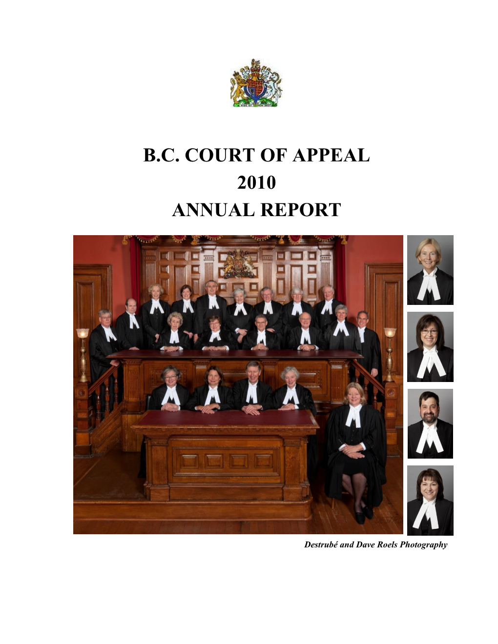 Bc Court of Appeal 2010 Annual Report