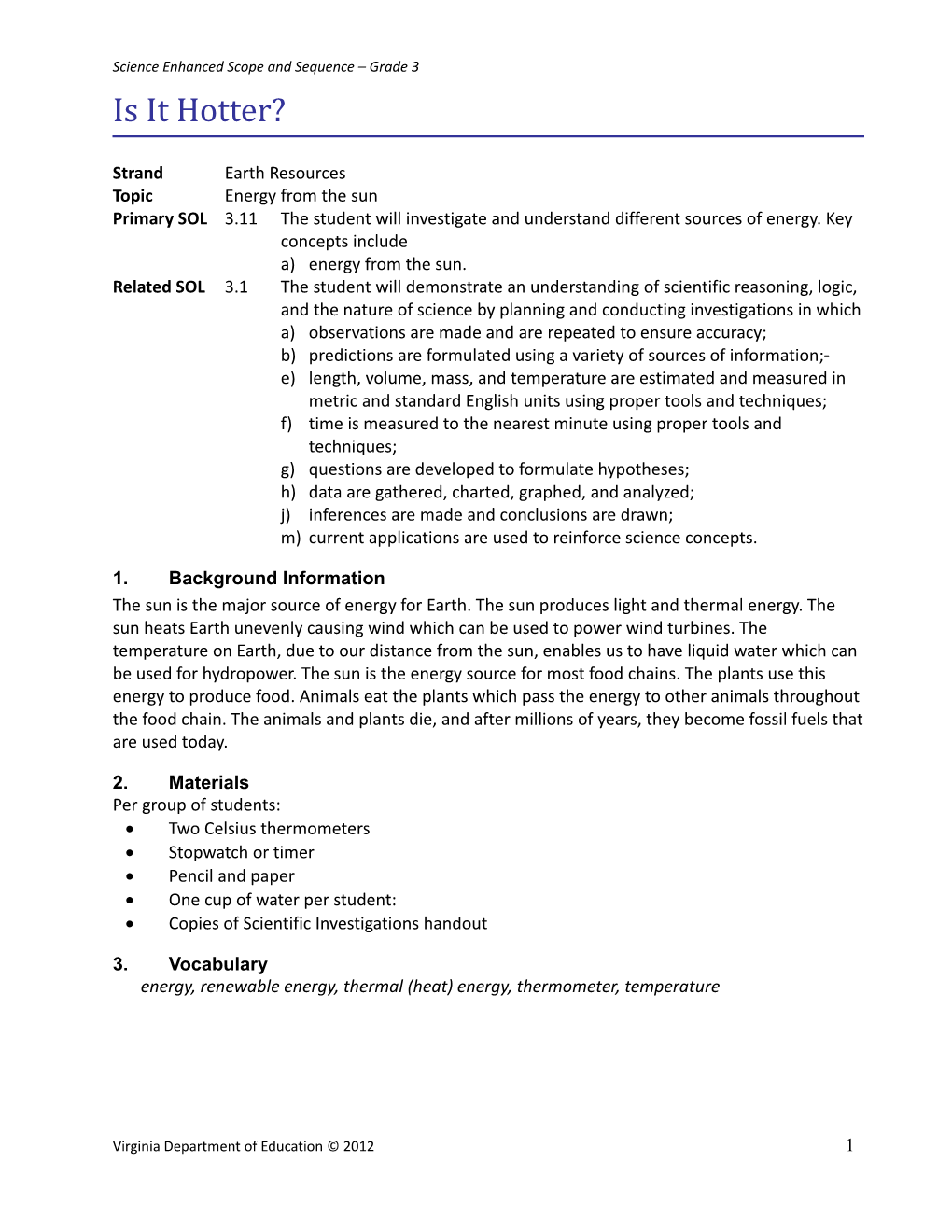 Science Enhanced Scope and Sequence Grade 3 s2