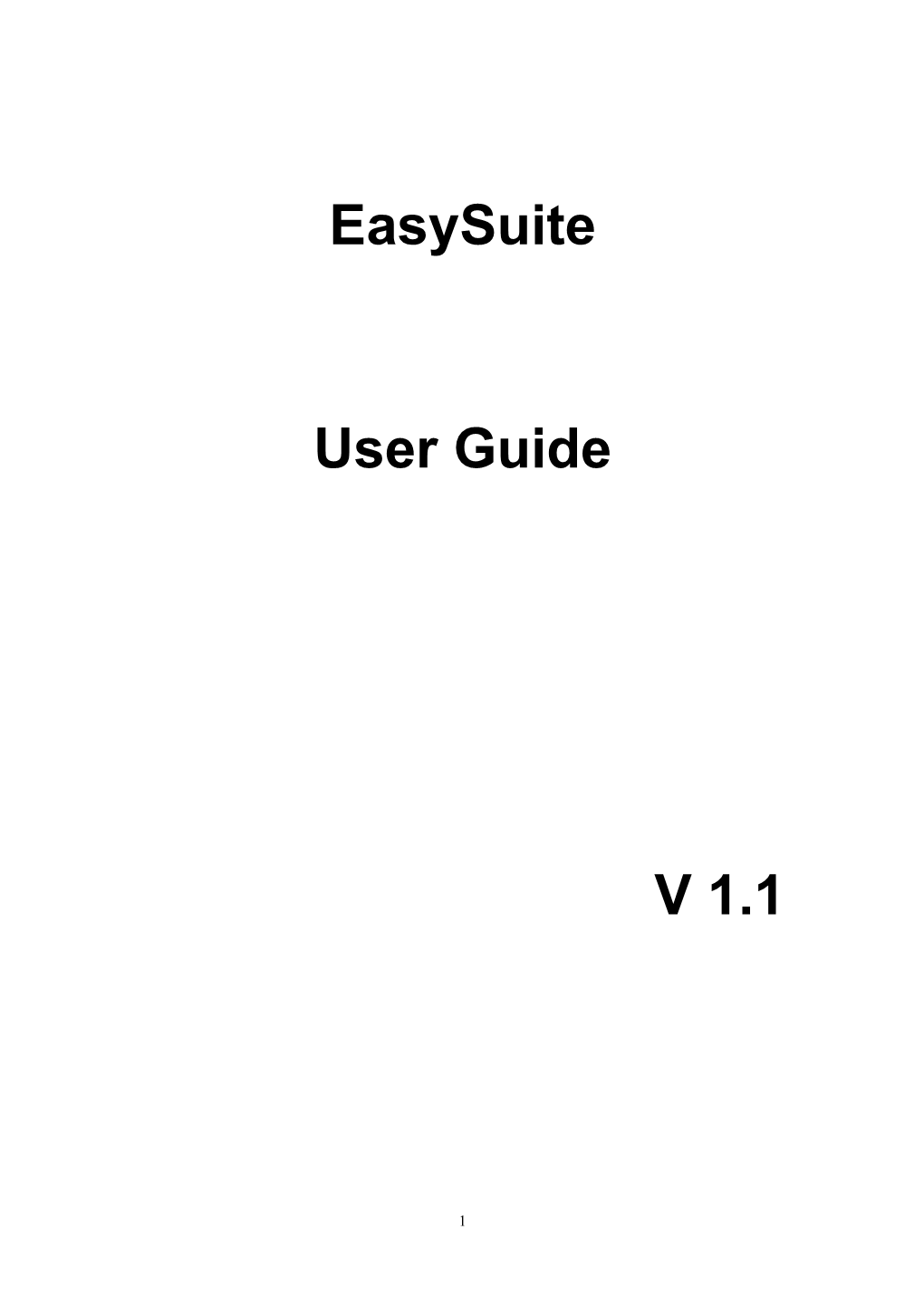 Easysuite User Guide V