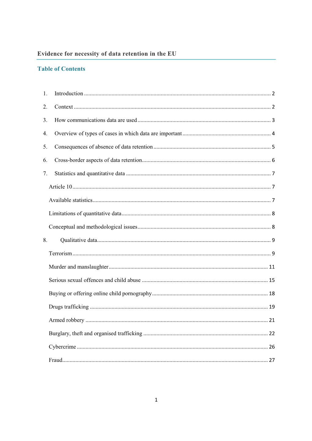 Data Retention in the EU