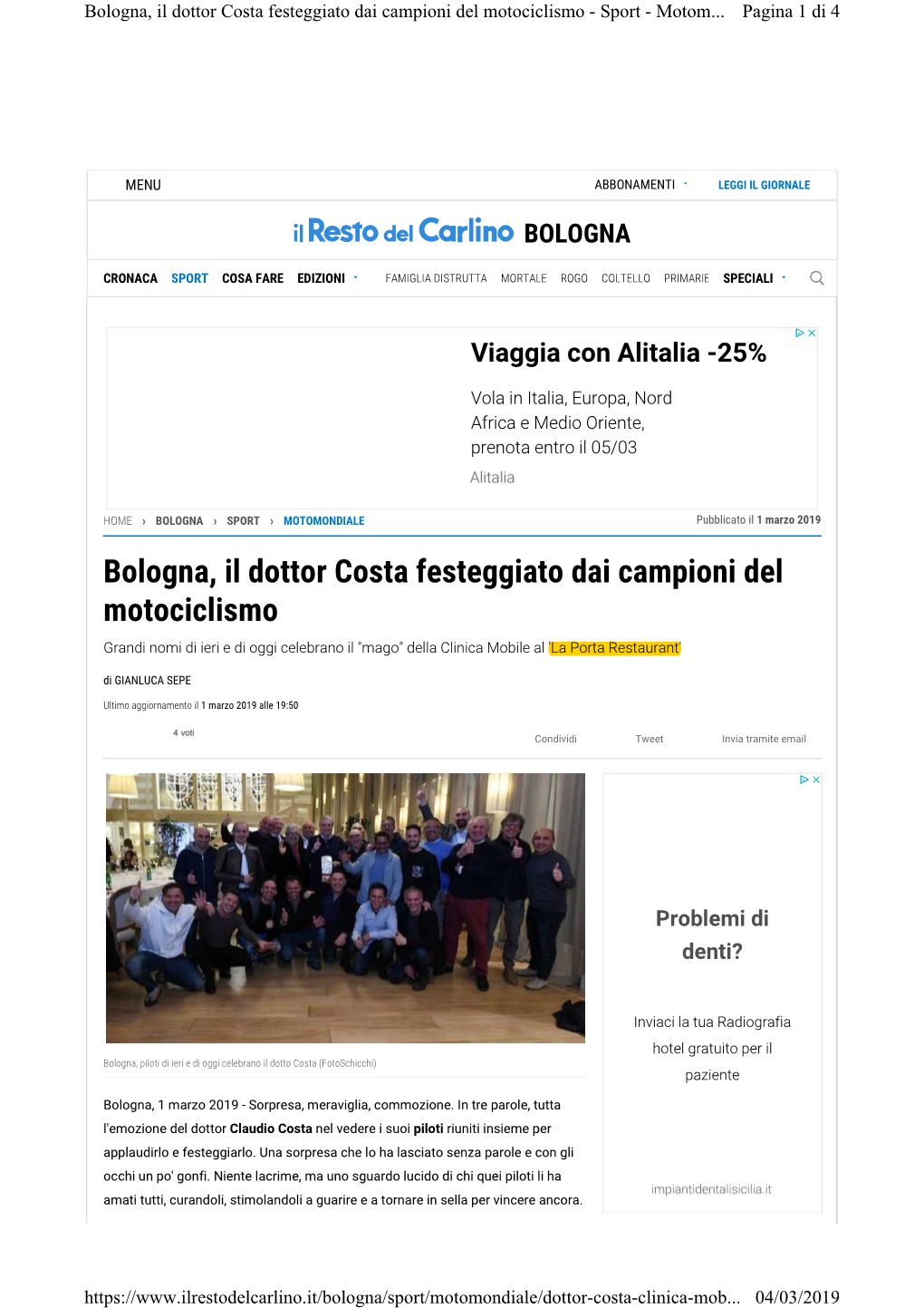 Il Resto Del Carlino WEB 03032019