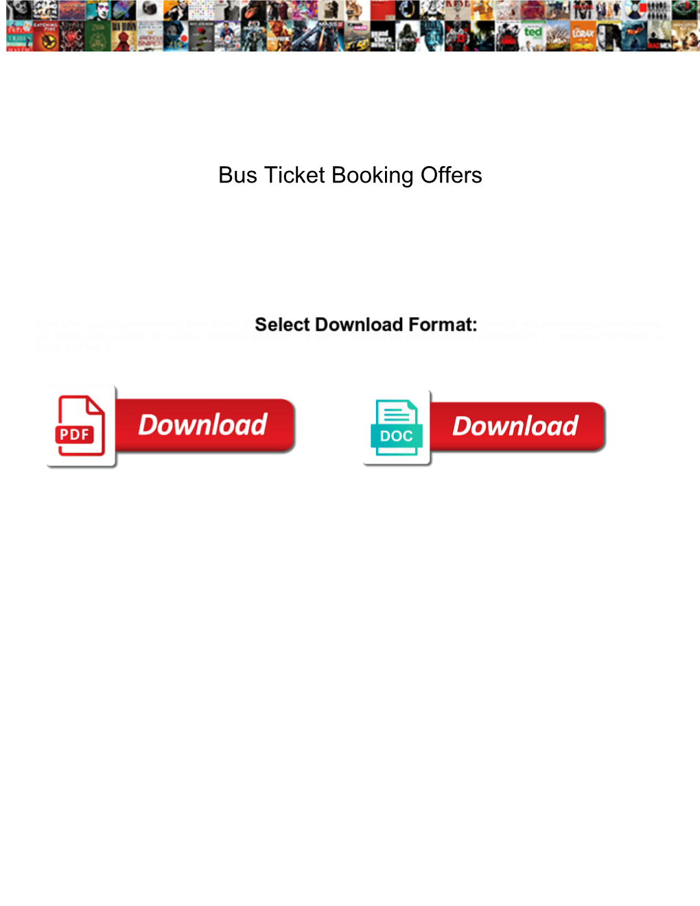 Bus Ticket Booking Offers