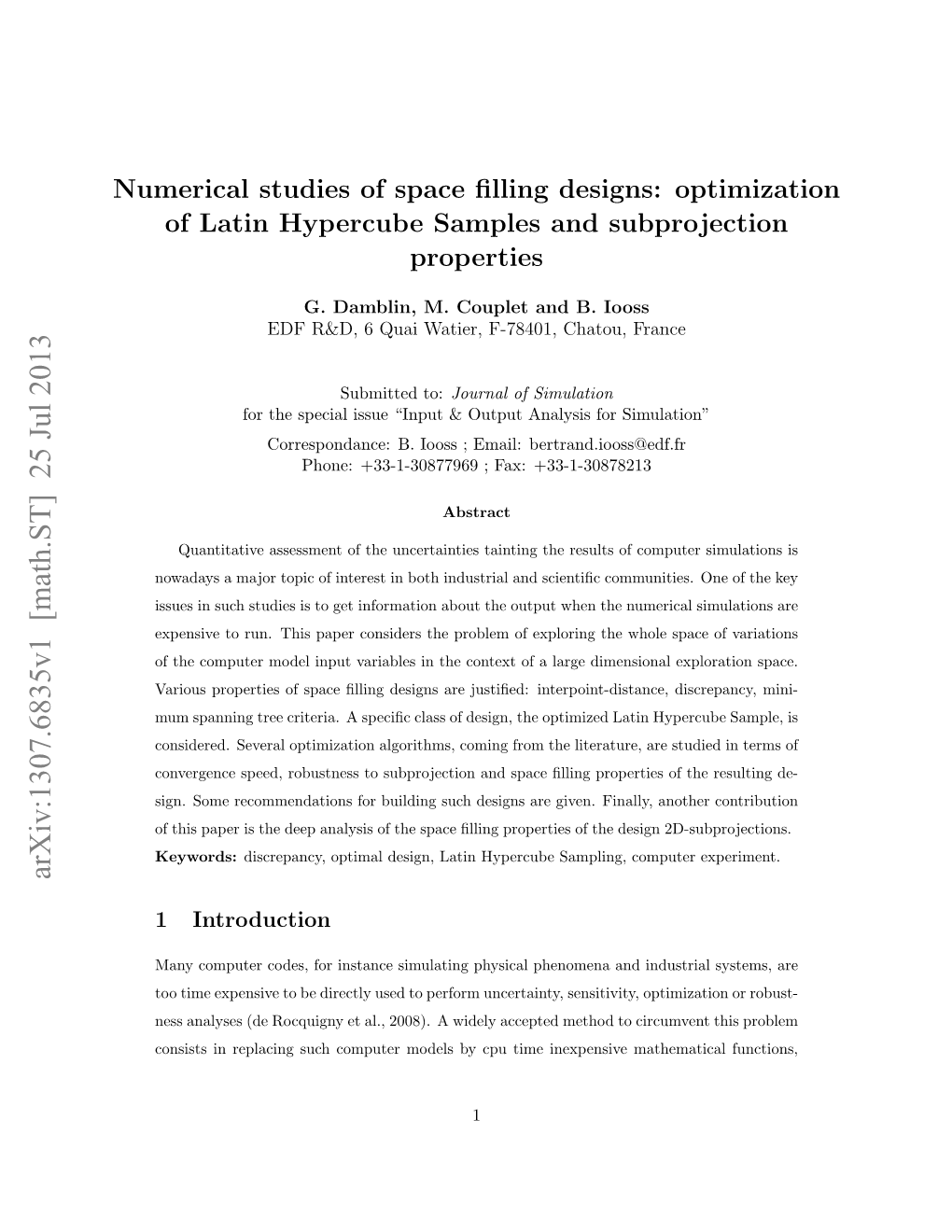 Optimization of Latin Hypercube Samples and Subprojection Properties