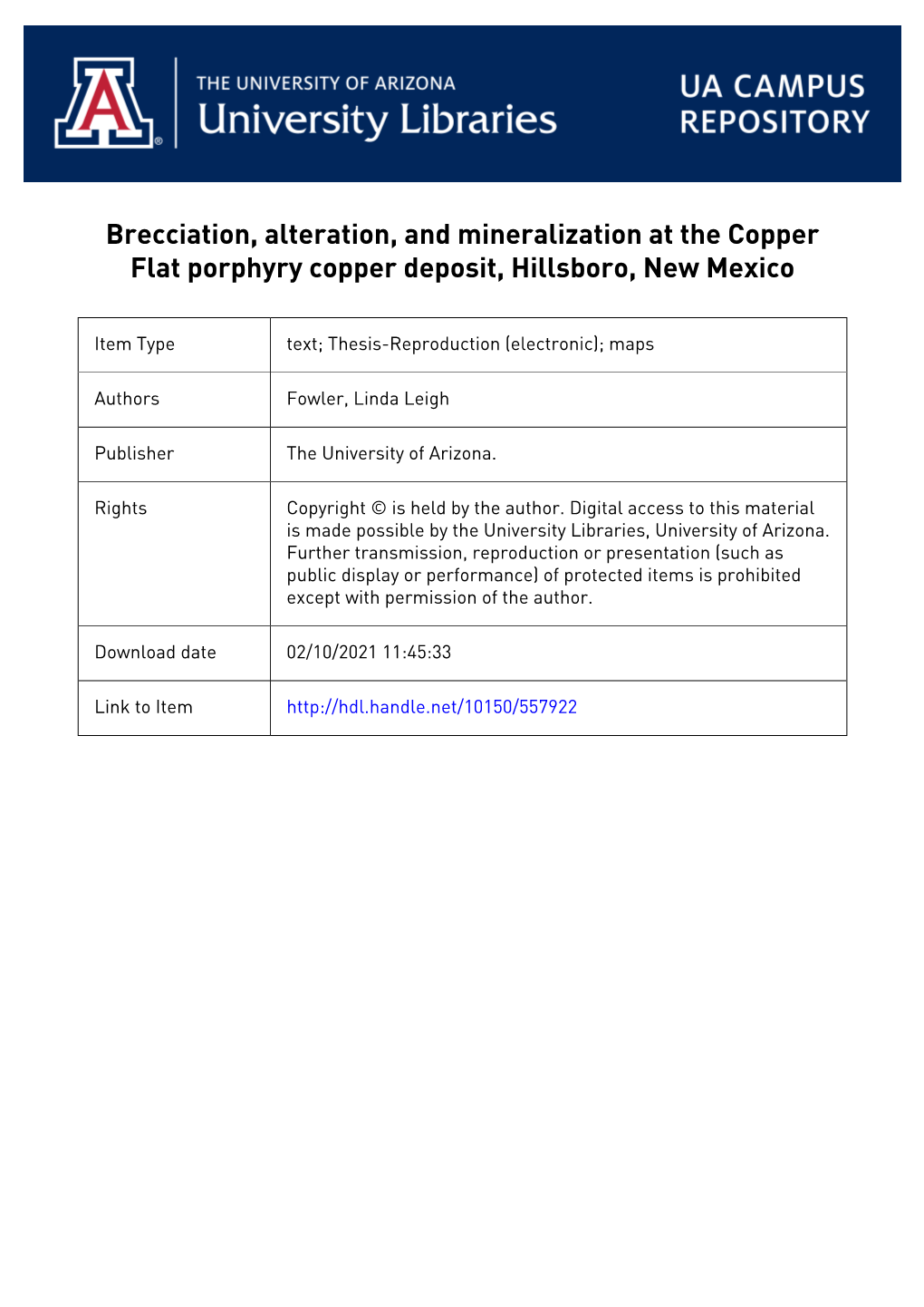 Bkecciation, Alteration, and Mineralization at The