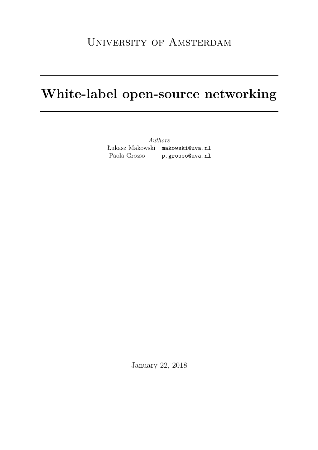 White-Label Open-Source Networking