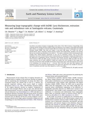Measuring Large Topographic Change with Insar Lava Thicknesses