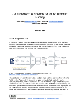 An Introduction to Preprints for the IU School of Nursing