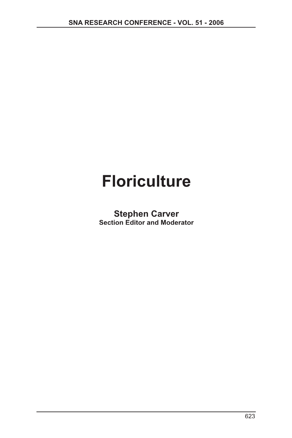 Floriculture