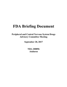 FDA Briefing Document