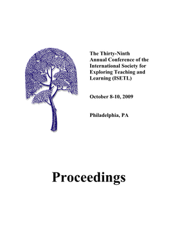 2009 ISETL Conference Proceedings