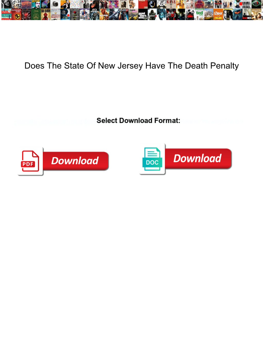Does the State of New Jersey Have the Death Penalty