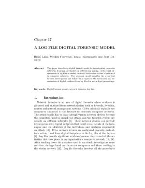 A Log File Digital Forensic Model
