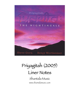 Priyagitah – Liner Notes.Pdf