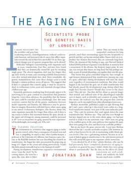 The Aging Enigma Scientists Probe the Genetic Basis of Longevity