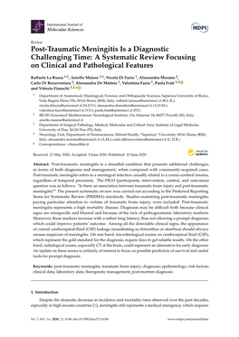 Post-Traumatic Meningitis Is a Diagnostic Challenging Time: a Systematic Review Focusing on Clinical and Pathological Features