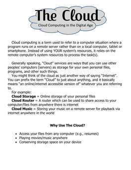 Cloud Computing in the Digital Age